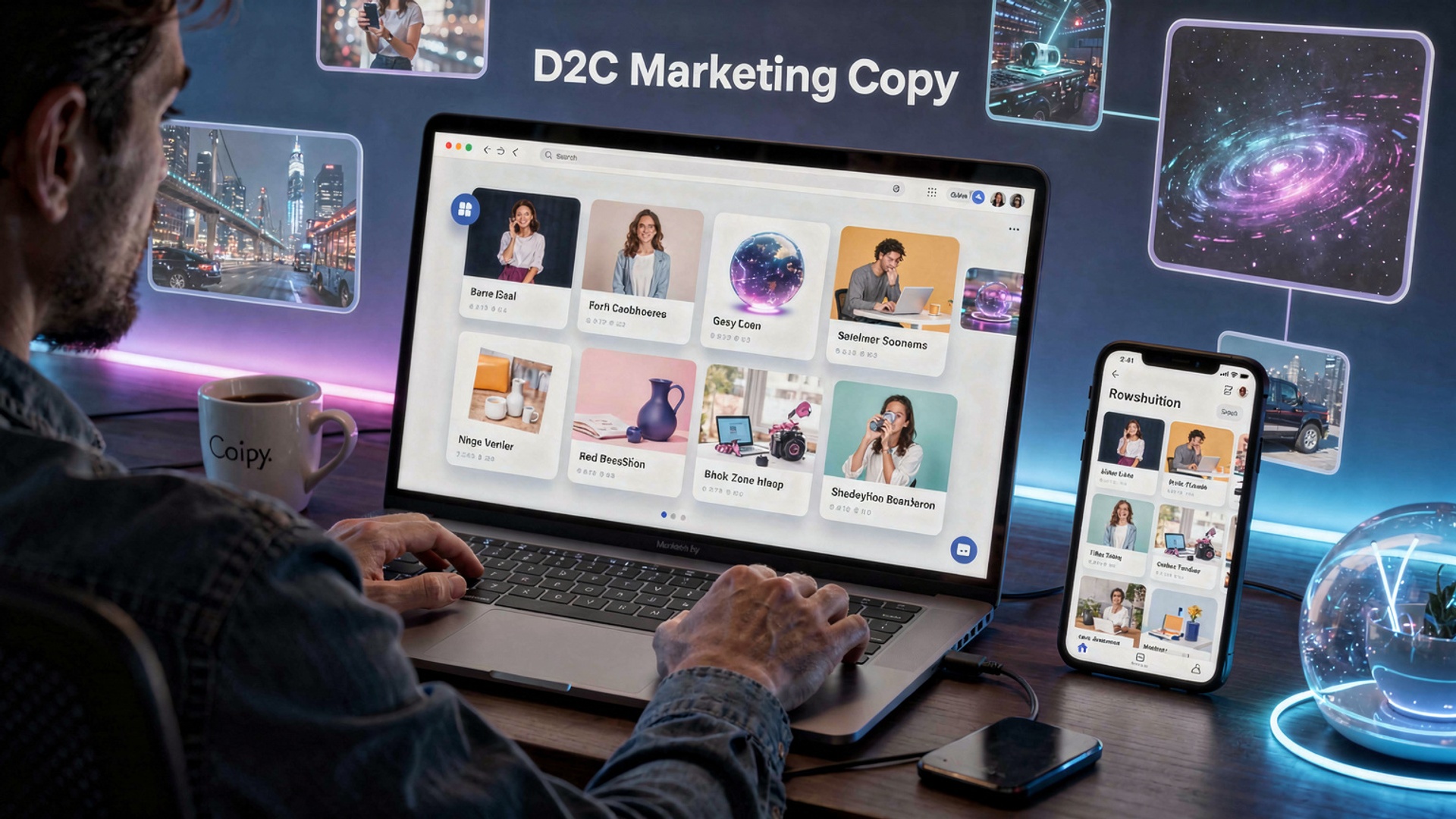 Crafting D2C Marketing Copy That Captivates and Converts Customers illustration