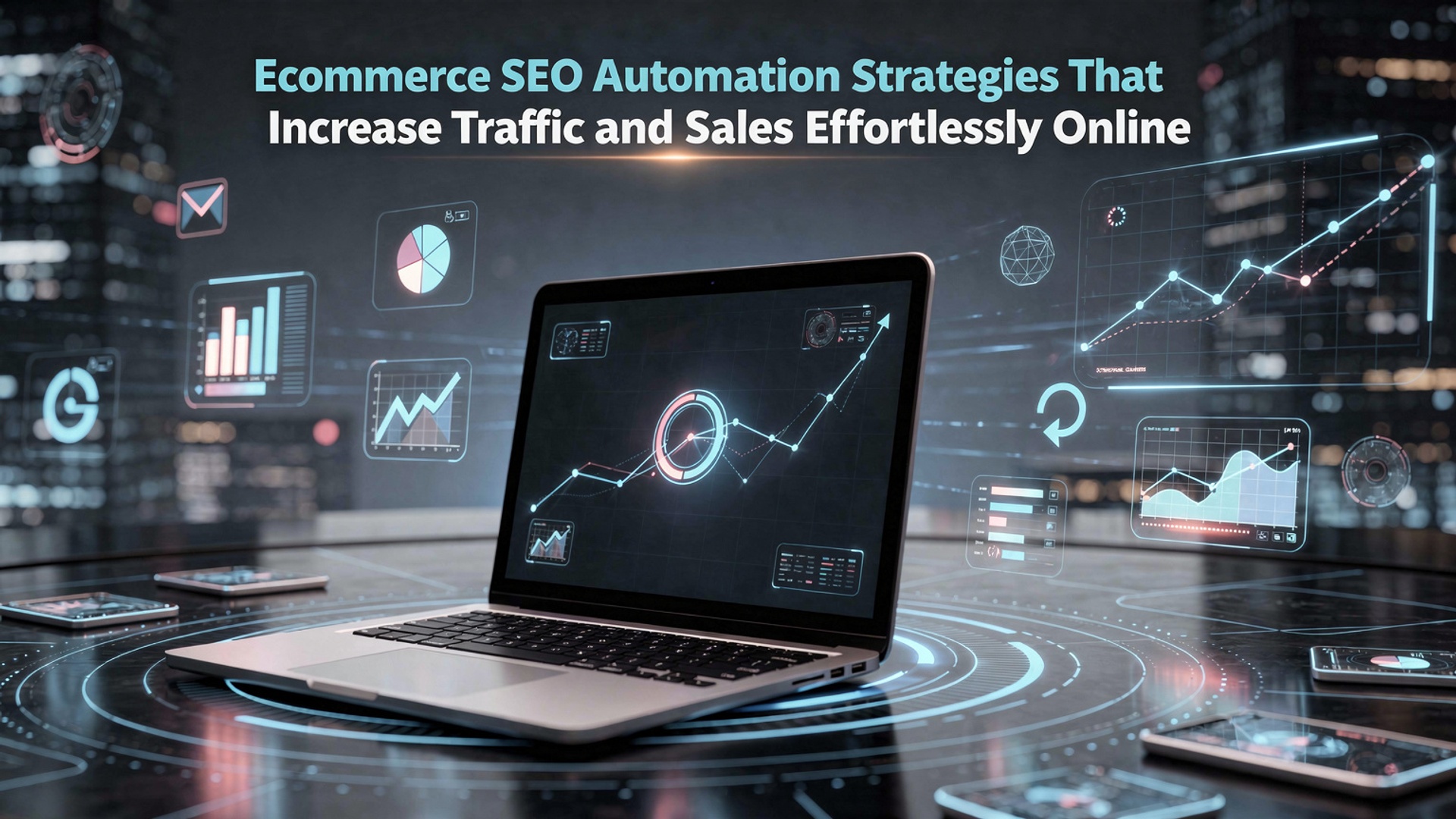 Ecommerce SEO Automation Strategies That Increase Traffic and Sales Effortlessly Online illustration