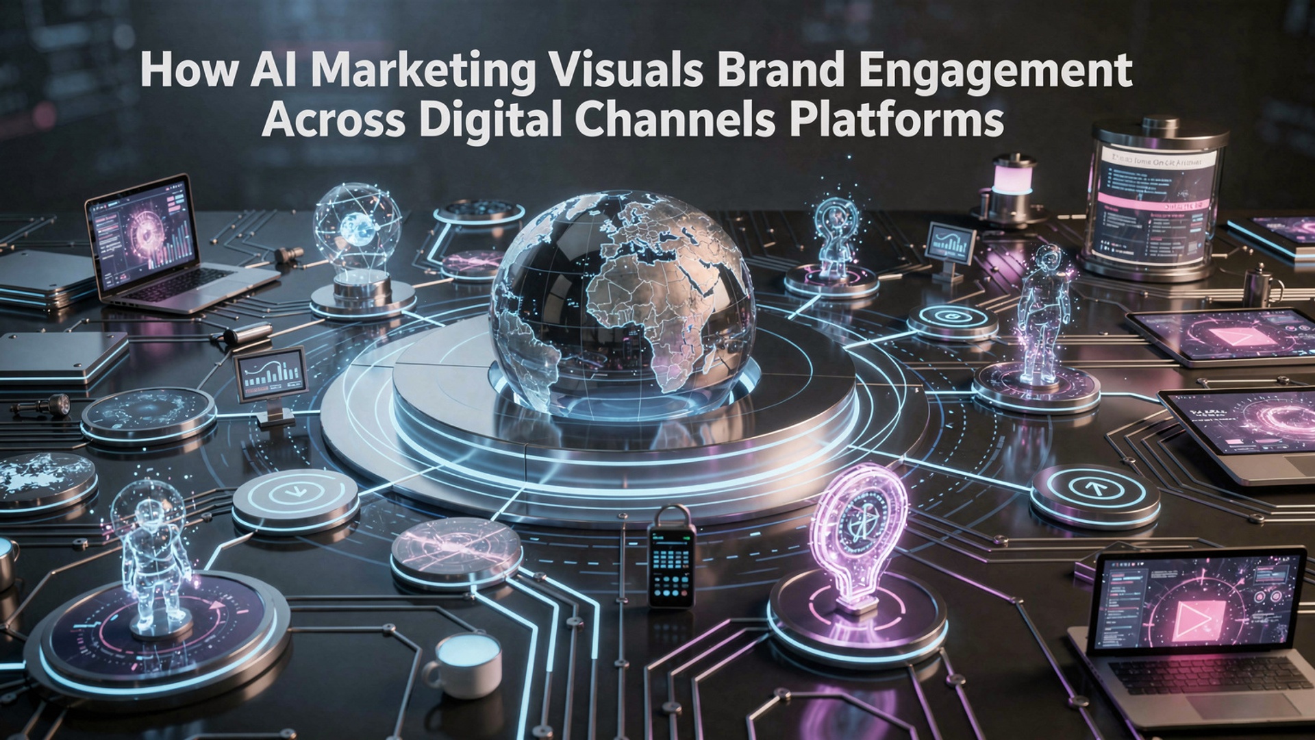 How AI Marketing Visuals Boost Brand Engagement Across Digital Channels Platforms illustration