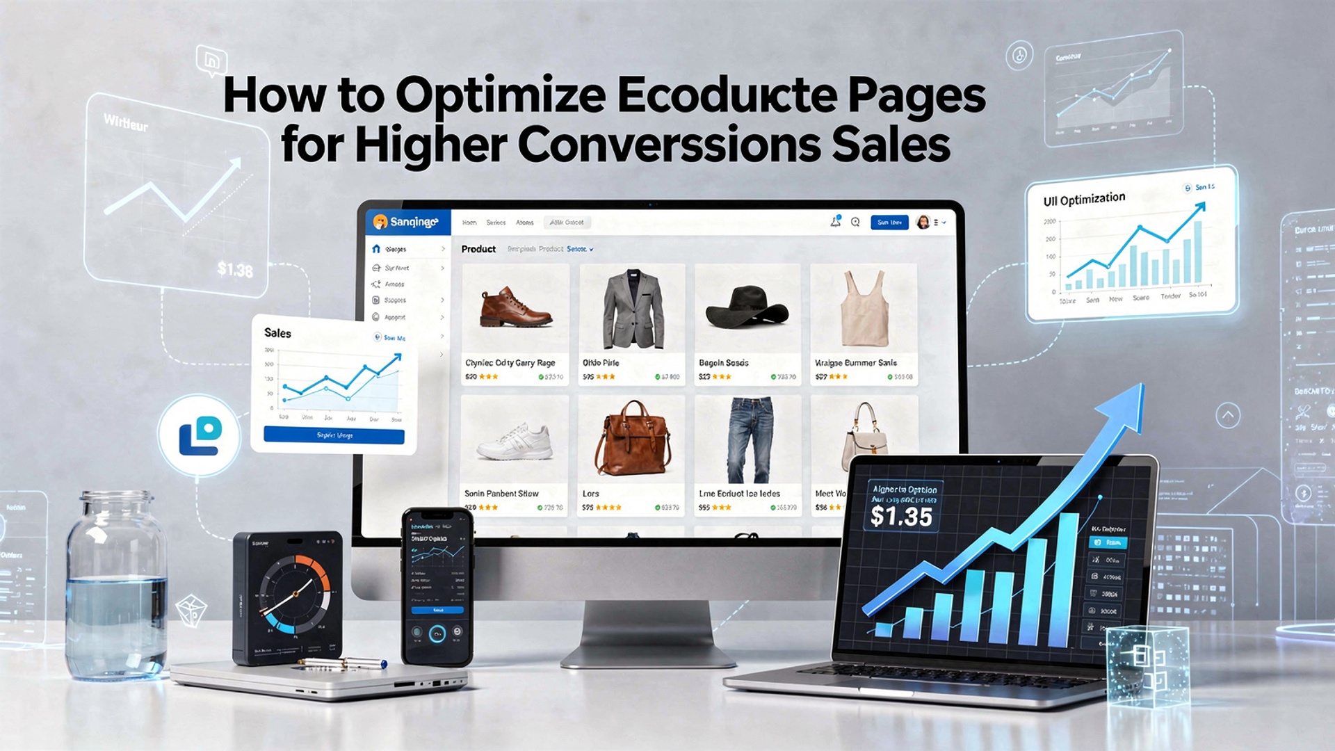 How to Optimize Ecommerce Product Pages for Higher Conversions Sales illustration