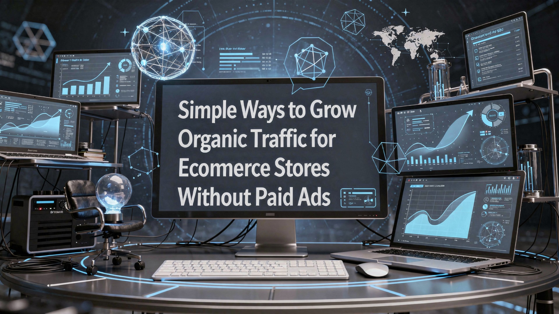 Simple Ways to Grow Organic Traffic for Ecommerce Stores Without Paid Ads illustration
