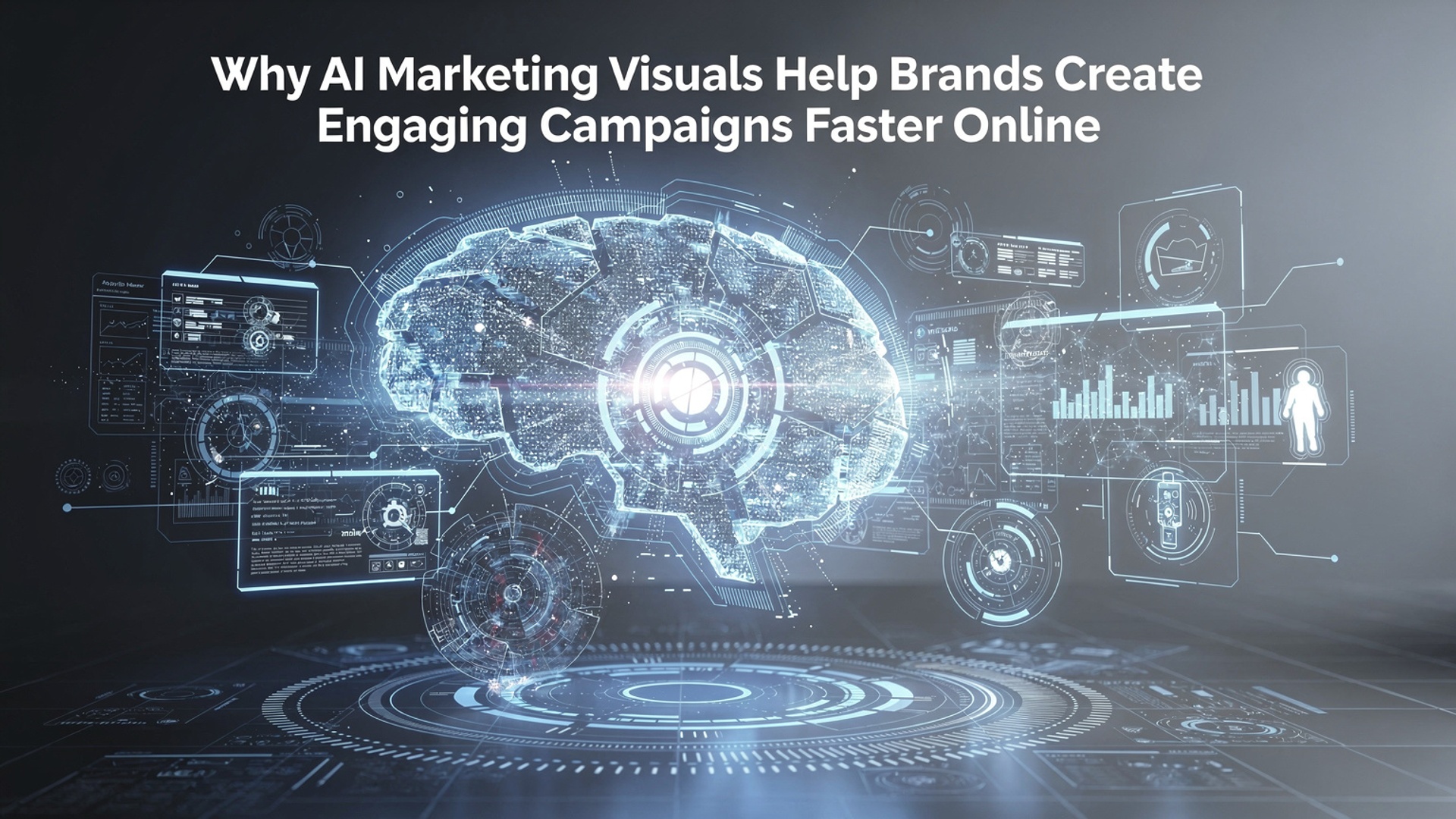 Why AI Marketing Visuals Help Brands Create Engaging Campaigns Faster Online illustration