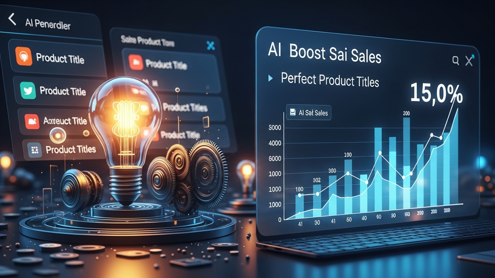 Boost Your Sales Creating Perfect Product Titles Using AI Generator Tools illustration
