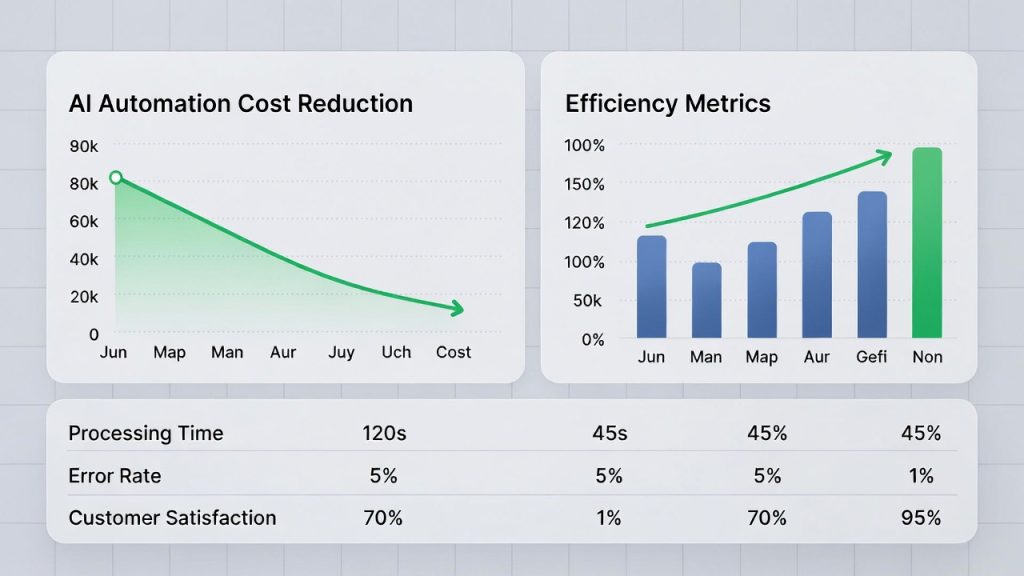 AI automation benefits transforming business operations from manual overload to efficient automated workflow