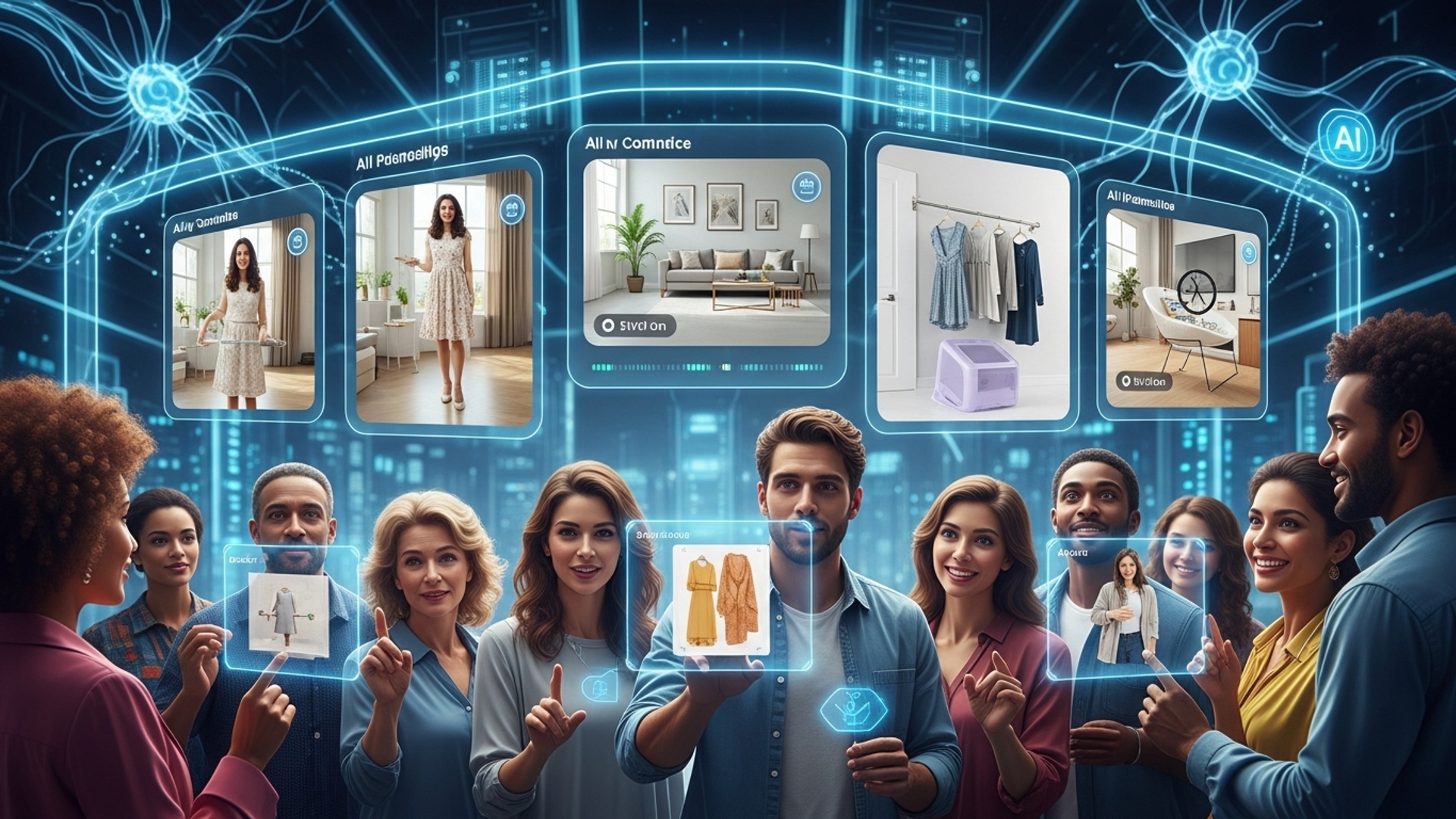 How AI Transforms Ecommerce Visual Content for Better Customer Engagement illustration