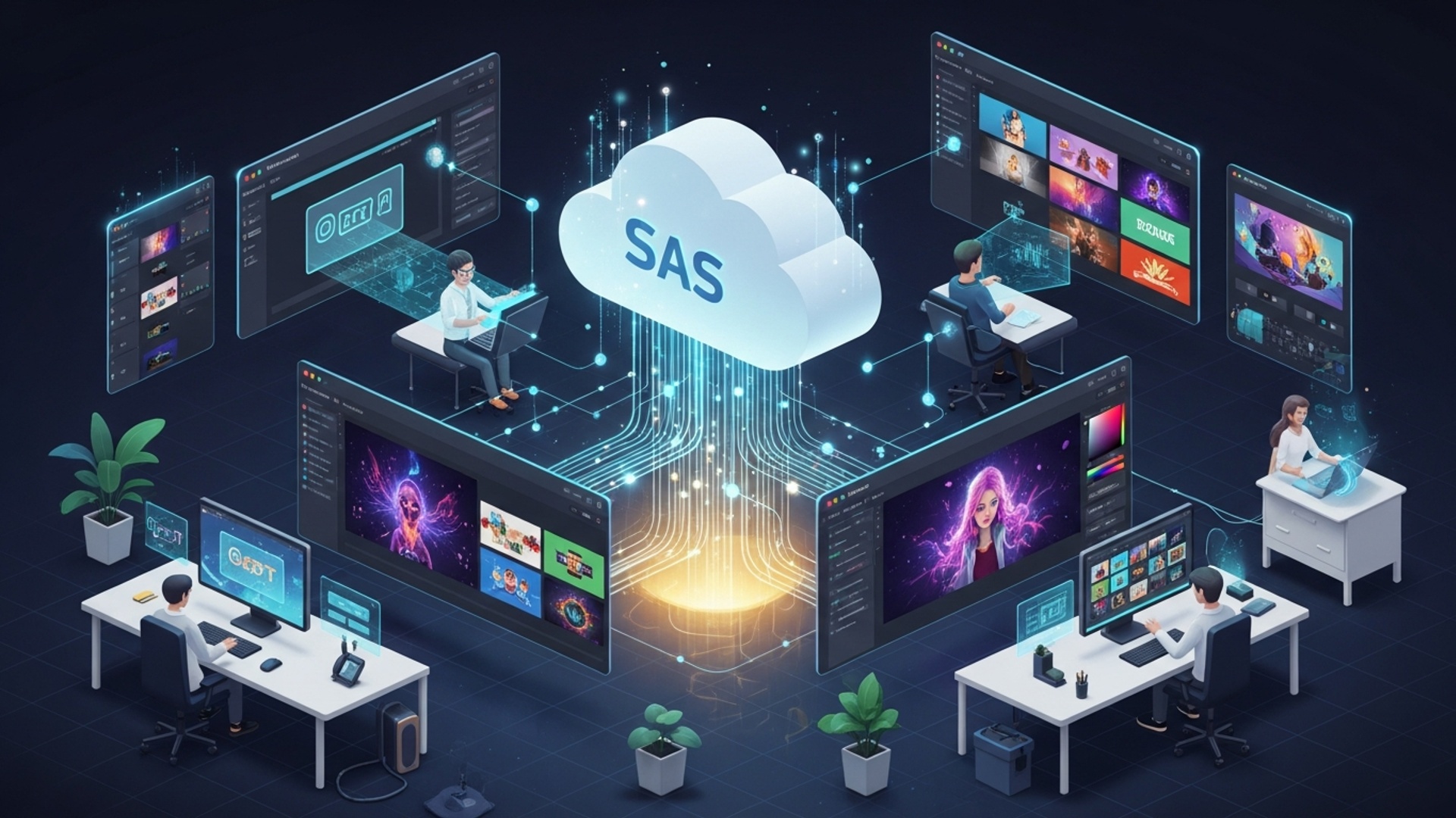 How SaaS AI Image Generators Revolutionize Visual Content Creation illustration