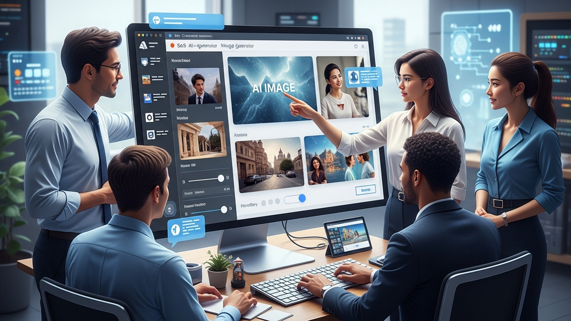 How SaaS AI Image Generators Streamline Visual Content Creation for Businesses illustration