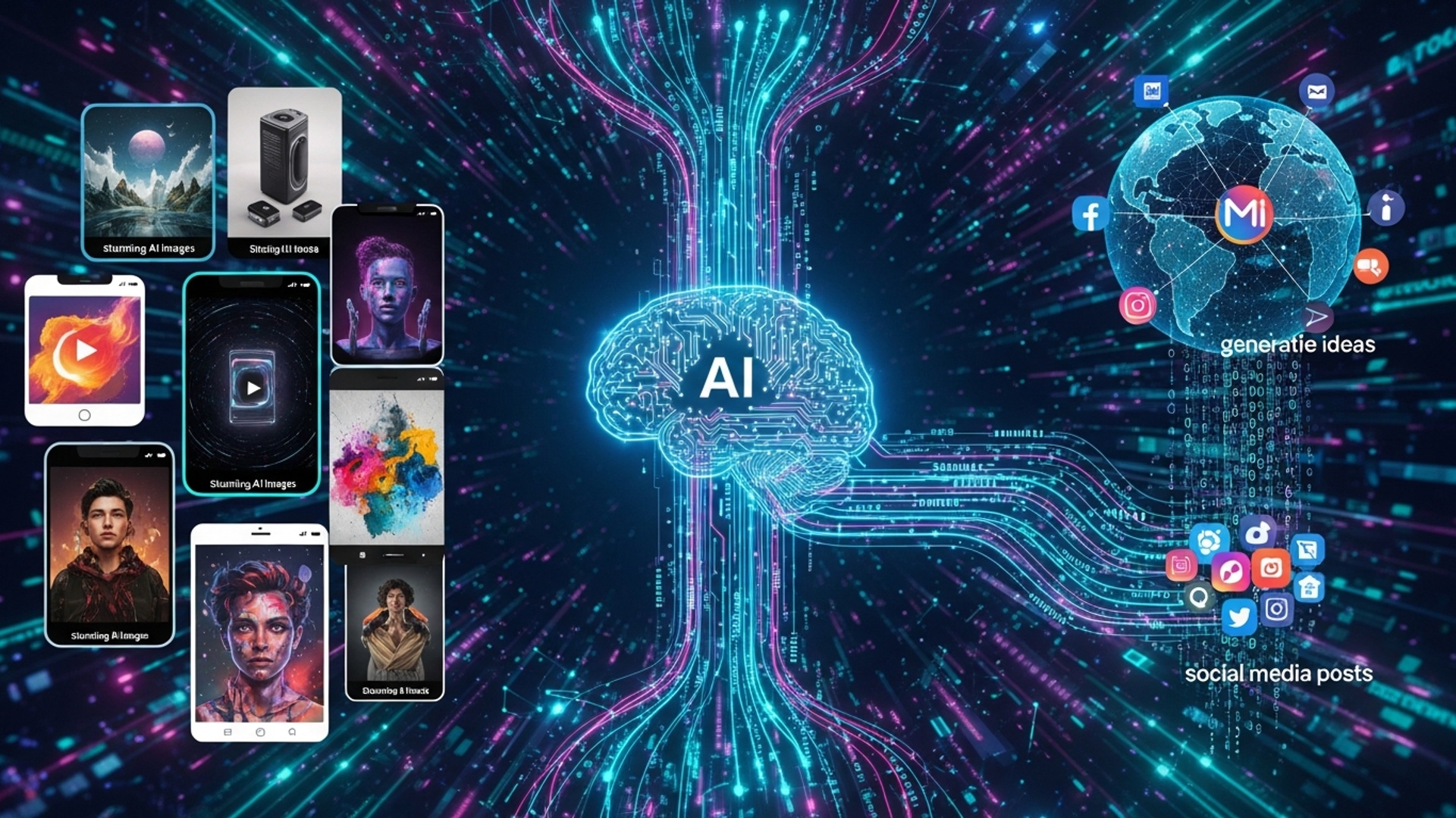 How to Generate Stunning AI Images for Your Social Media Posts illustration