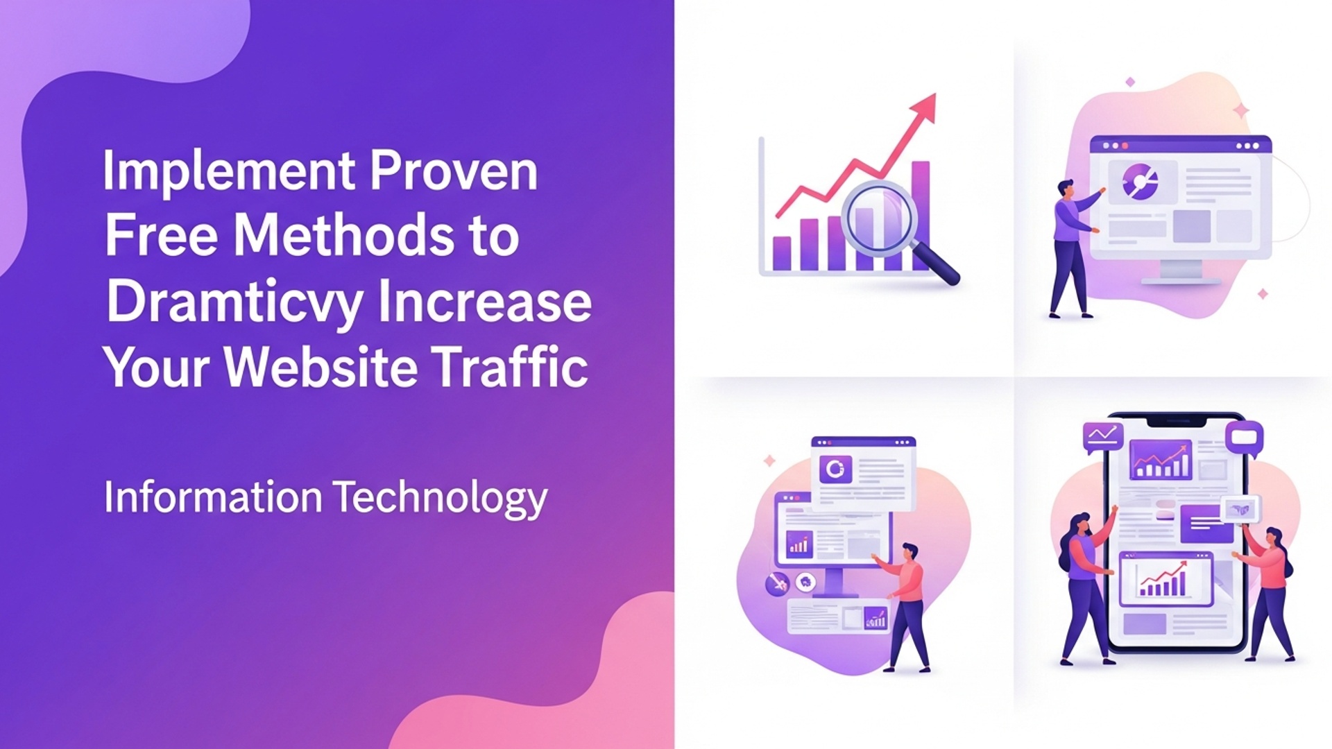 Implement Proven Free Methods to Dramatically Increase Your Website Traffic illustration
