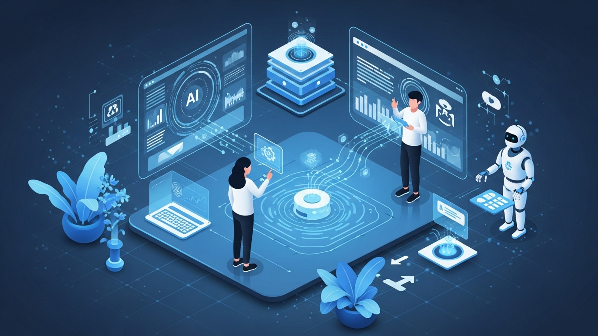 Simplify Tasks and Boost Productivity Using Smart AI Automation illustration