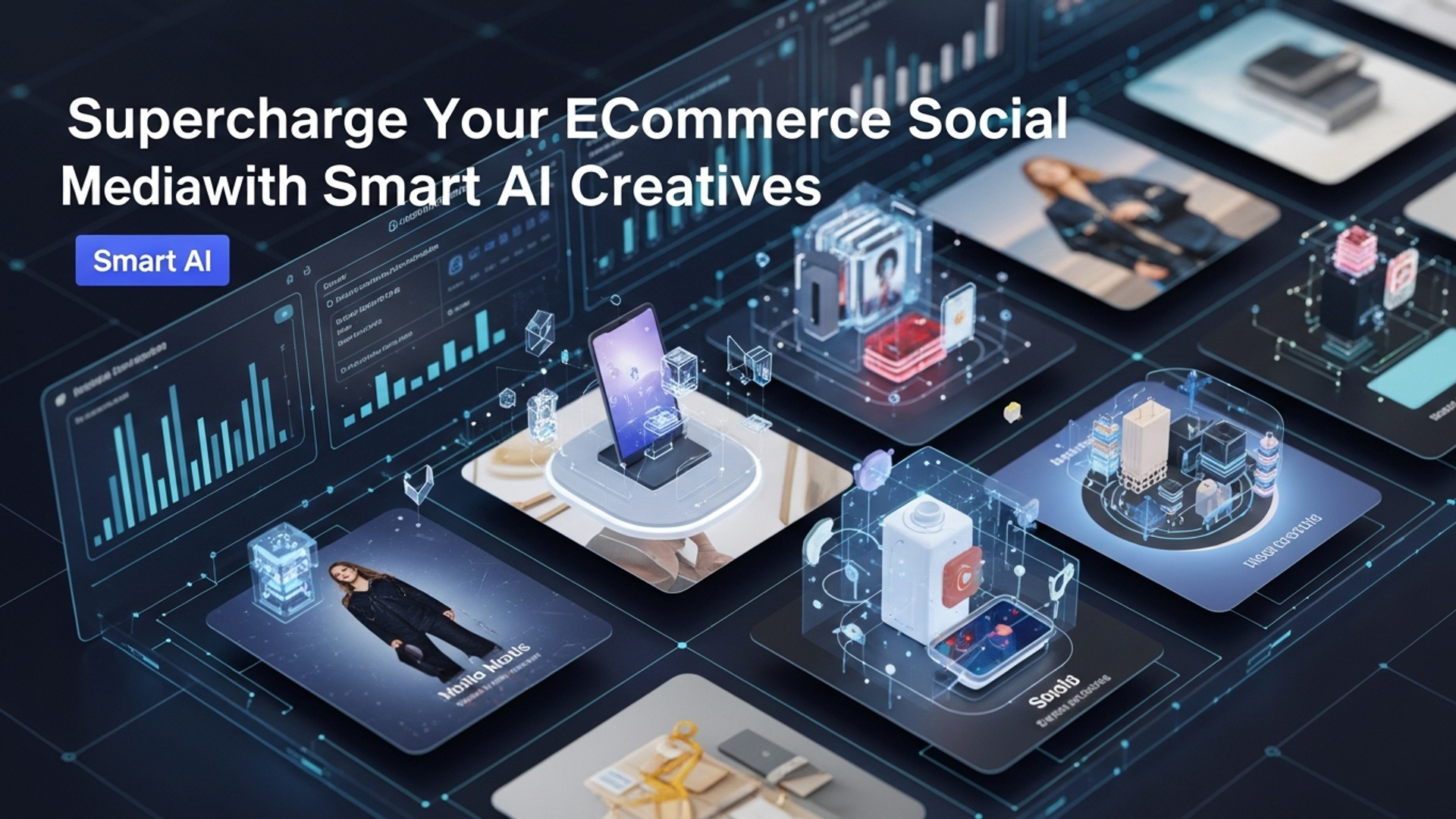 Supercharge Your Ecommerce Social Media with Smart AI Creatives illustration