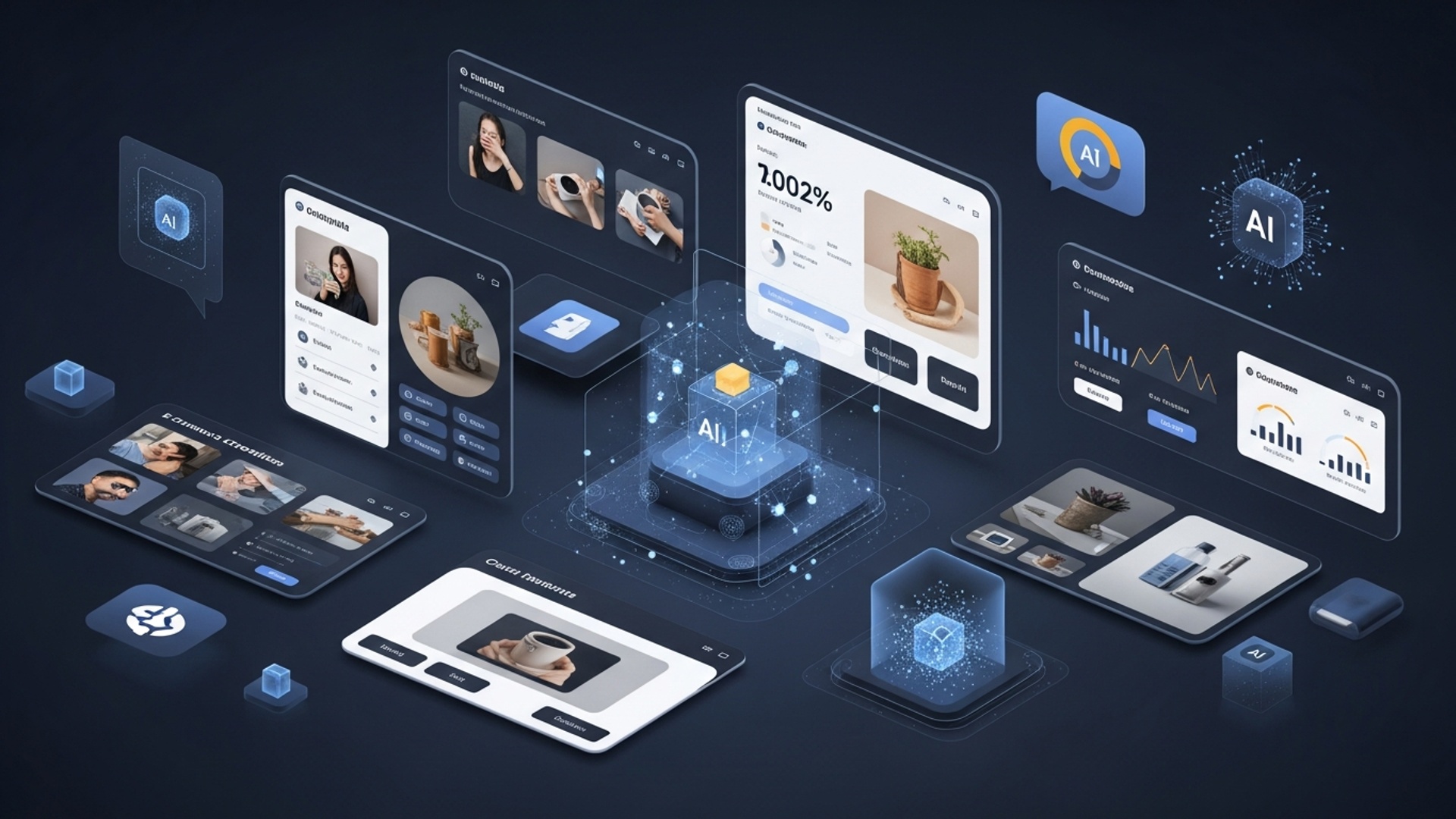 Transform Your Ecommerce Social Media Creatives with AI for Better Engagement illustration