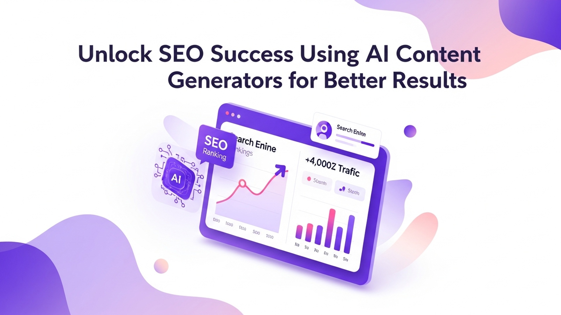 Unlock SEO Success Using AI Content Generators for Better Results illustration