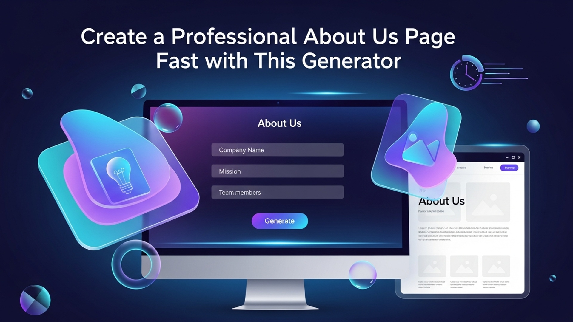 Create a Professional About Us Page Fast with This Generator illustration