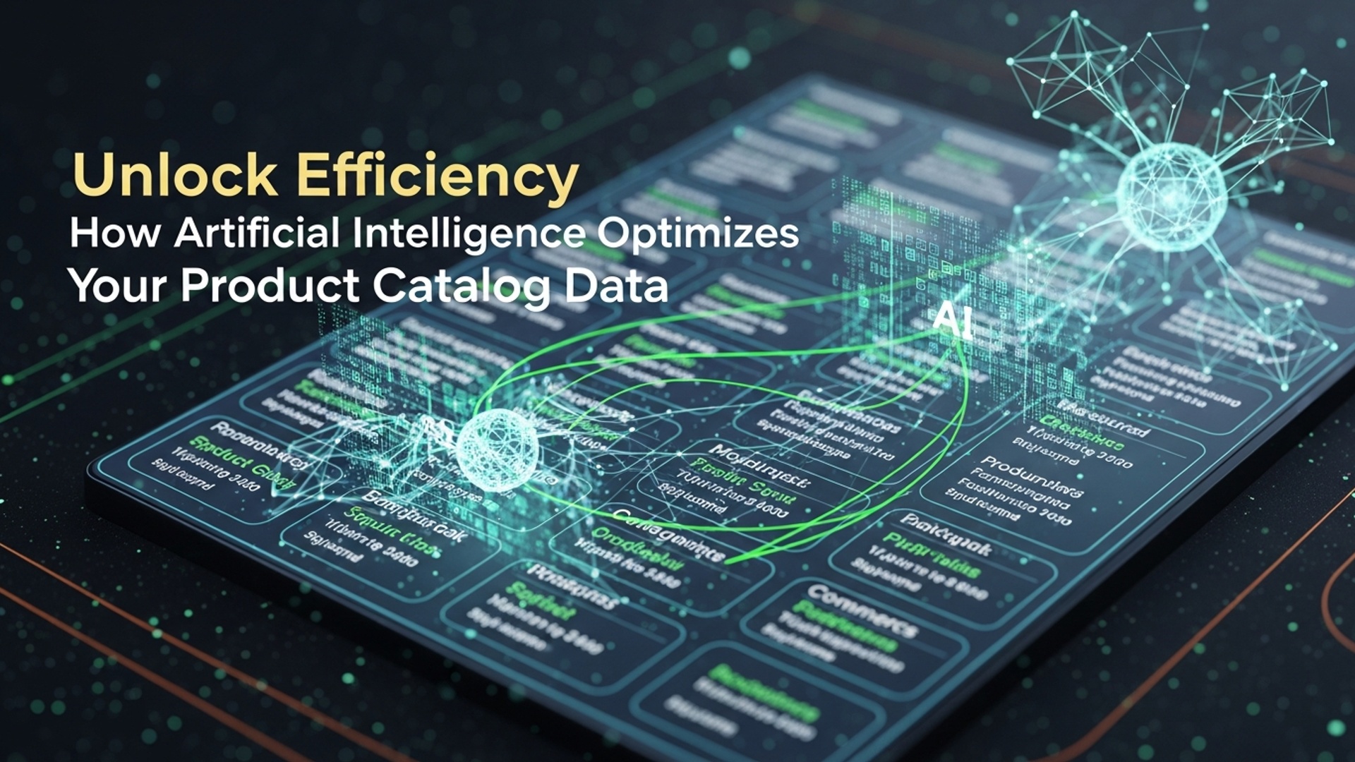 Unlock Efficiency How Artificial Intelligence Optimizes Your Product Catalog Data illustration