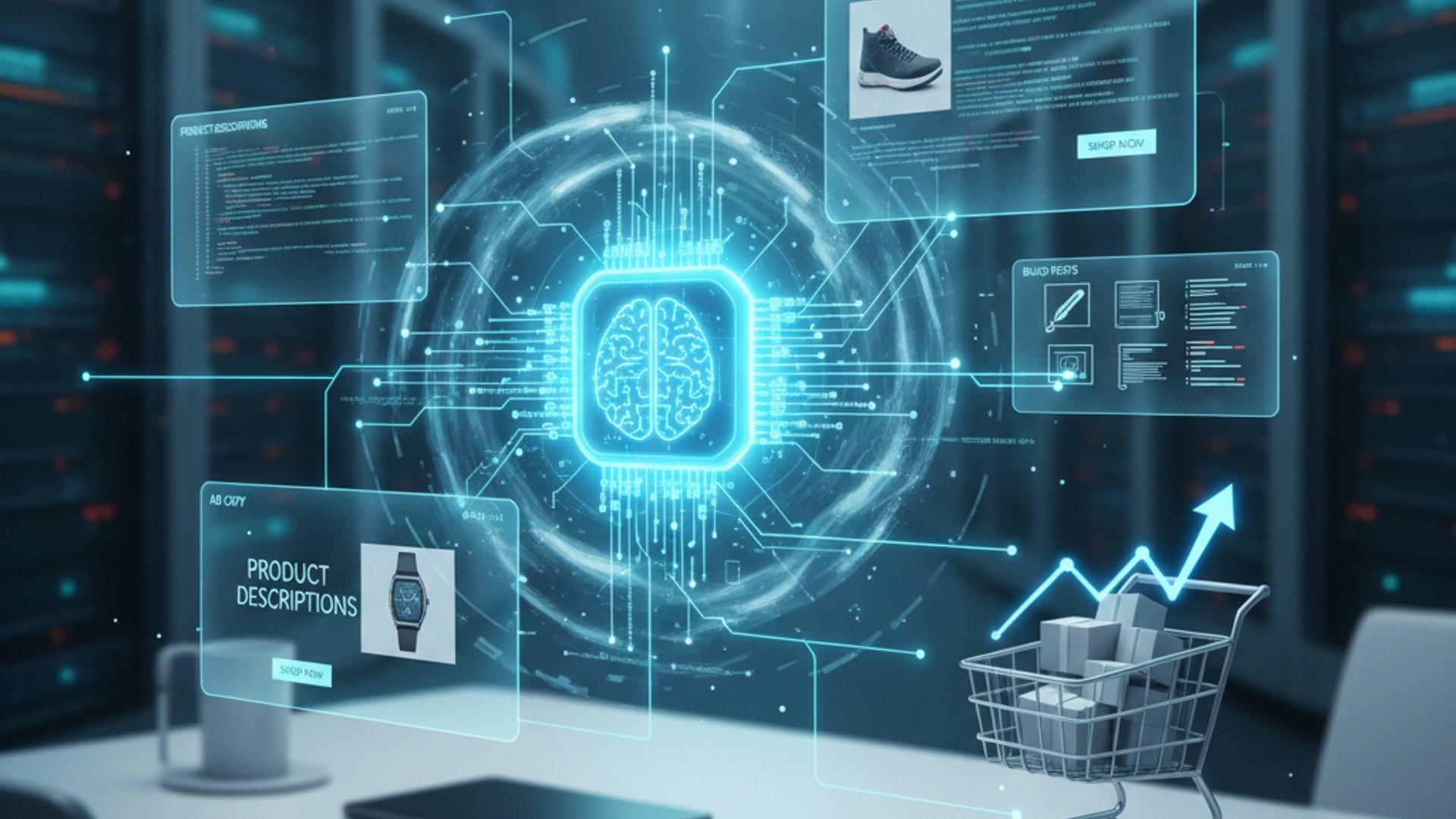 How AI Content Automation Boosts Sales and Efficiency for Your Ecommerce Business illustration