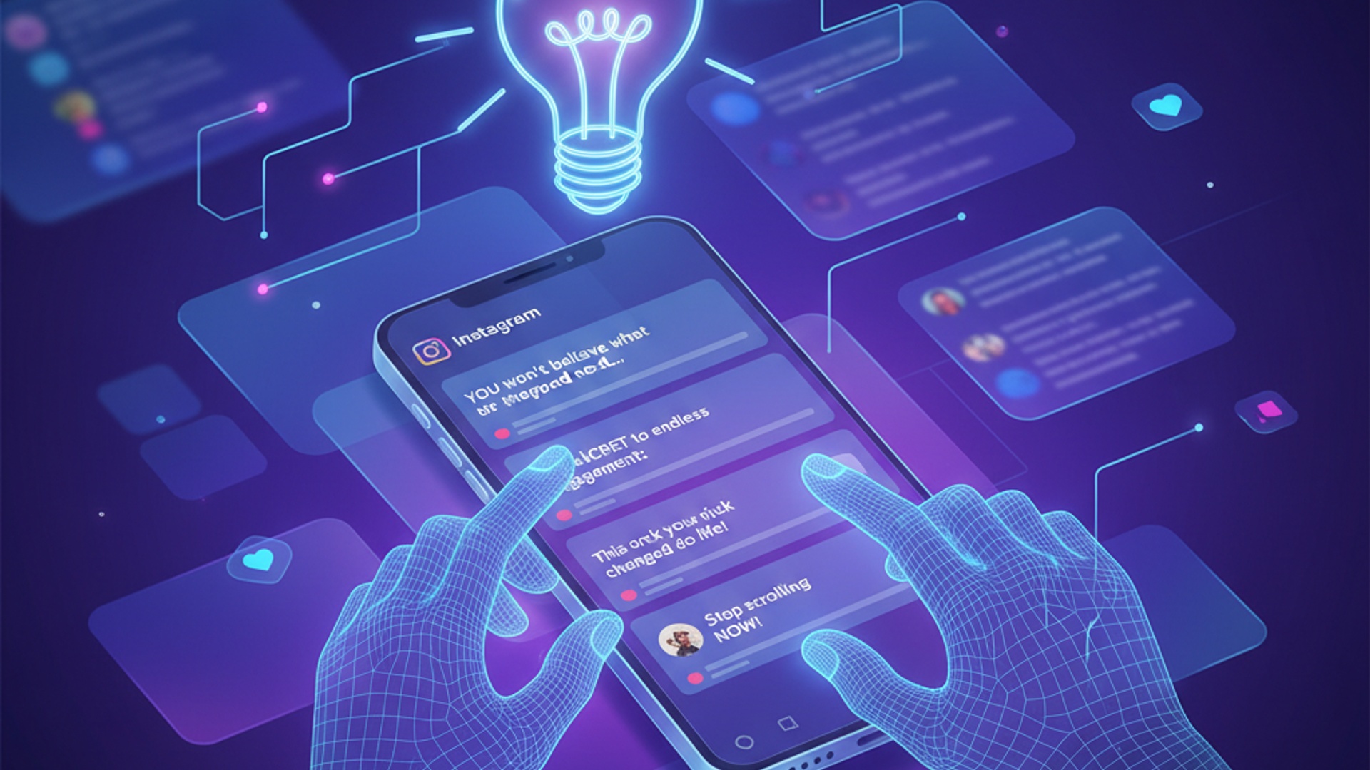 Stop the Scroll: Unleash Engagement with an Instagram Hook Generator illustration