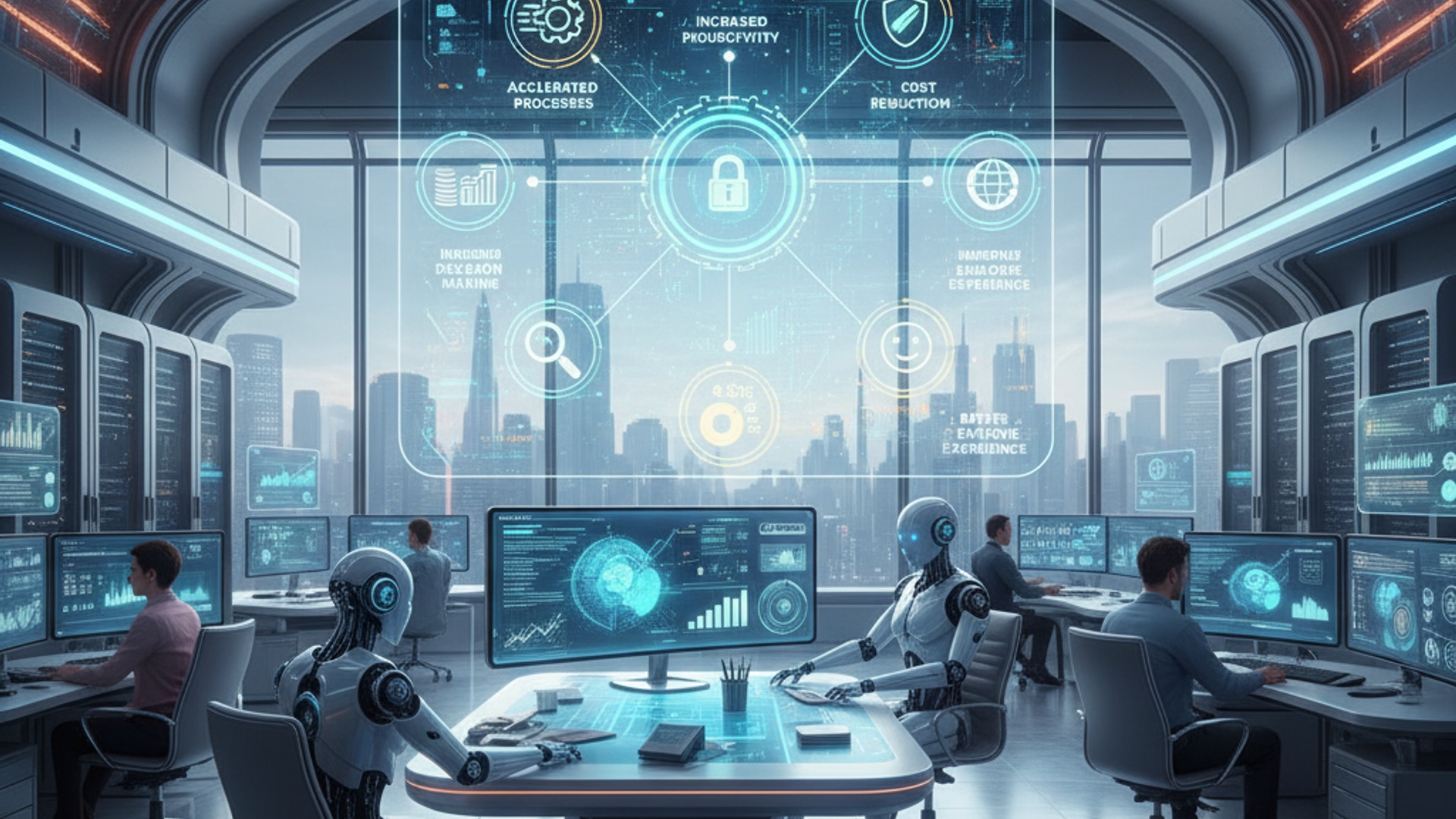 Top 7 AI Automation Benefits That Transform Business Efficiency illustration